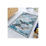 Rovigo Dijital Baskı Yıkanabilir Kaymaz Taban Salon Halısı Rvg1802, Mavi, 50 x 80