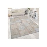 Rovigo Dijital Baskı Yıkanabilir Kaymaz Taban Salon Halısı Rvg1807, Bej, 120 x 180