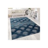 Rovigo Dijital Baskı Yıkanabilir Kaymaz Taban Salon Halısı Rvg1810, Mavi, 180 x 250