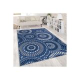 Rovigo Dijital Baskı Yıkanabilir Kaymaz Taban Salon Halısı Rvg1811, Mavi, 180 x 250