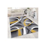Rovigo Dijital Baskı Yıkanabilir Kaymaz Taban Salon Halısı Rvg1813, Sarı, 180 x 300