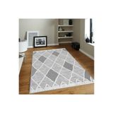 Rovigo Dijital Baskı Yıkanabilir Kaymaz Taban Salon Halısı Rvg1815, Gri, 160 x 300