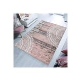 Rovigo Dijital Baskı Yıkanabilir Kaymaz Taban Salon Halısı Rvg1821, Pembe, 160 x 300