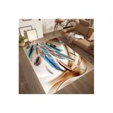 Rovigo Dijital Baskı Yıkanabilir Kaymaz Taban Salon Halısı Rvg1834-sd667, Kahverengi, 180 x 300