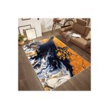 Rovigo Dijital Baskı Yıkanabilir Kaymaz Taban Salon Halısı Rvg1835-sd006, Kahverengi, 120 x 180