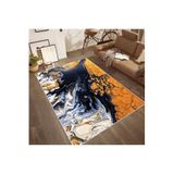 Rovigo Dijital Baskı Yıkanabilir Kaymaz Taban Salon Halısı Rvg1835-sd006, Kahverengi, 180 x 300