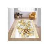 Rovigo Dijital Baskı Yıkanabilir Kaymaz Taban Salon Halısı Rvg1841-sm241, Sarı, 120 x 180