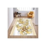Rovigo Dijital Baskı Yıkanabilir Kaymaz Taban Salon Halısı Rvg1841-sm241, Sarı, 50 x 80