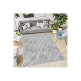 Rovigo Dijital Baskı Yıkanabilir Kaymaz Taban Salon Halısı Rvg1851-sm366, Gri, 180 x 250