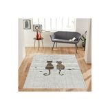 Rovigo Dijital Baskı Yıkanabilir Kaymaz Taban Salon Halısı Rvg1855-sm286, Gri, 180 x 300