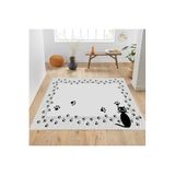 Rovigo Dijital Baskı Yıkanabilir Kaymaz Taban Salon Halısı Rvg1859-sm230, Gri, 160 x 300