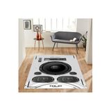 Rovigo Dijital Baskı Yıkanabilir Kaymaz Taban Salon Halısı Rvg1867-sd408, Gri, 180 x 300