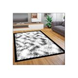 Rovigo Dijital Baskı Yıkanabilir Kaymaz Taban Salon Halısı Rvg1870-sm267, Siyah, 50 x 80