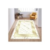 Rovigo Dijital Baskı Yıkanabilir Kaymaz Taban Salon Halısı Rvg1886-sm036, Beyaz, 50 x 80