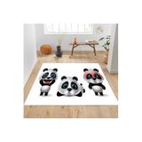 Rovigo Dijital Baskı Yıkanabilir Kaymaz Taban Salon Halısı Rvg1890-sd258, Beyaz, 160 x 300