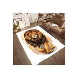 Rovigo Dijital Baskı Yıkanabilir Kaymaz Taban Salon Halısı Rvg1891-sd259, Beyaz, 160 x 300