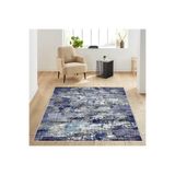 Rovigo Dijital Baskı Yıkanabilir Kaymaz Taban Salon Halısı Rvg1895-sd043, Mavi, 120 x 180