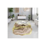 Rovigo Dijital Baskı Yıkanabilir Kaymaz Taban Salon Halısı Rvg1898-sd226, Bej, 120 x 180