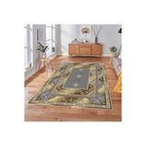 Rovigo Dijital Baskı Yıkanabilir Kaymaz Taban Salon Halısı Rvg1902-sd611, Gri, 120 x 180
