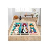Rovigo Dijital Baskı Yıkanabilir Kaymaz Taban Salon Halısı Rvg1904-sm103, Bej, 180 x 300