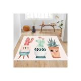 Rovigo Dijital Baskı Yıkanabilir Kaymaz Taban Salon Halısı Rvg1905-sm195, Bej, 50 x 80