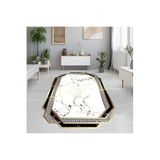 Rovigo Dijital Baskı Yıkanabilir Kaymaz Taban Salon Halısı Rvg1912-sm71, Beyaz, 180 x 250
