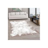 Rovigo Dijital Baskı Yıkanabilir Kaymaz Taban Salon Halısı Rvg1918, Beyaz, 160 x 300