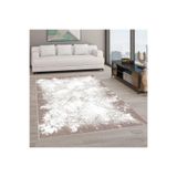 Rovigo Dijital Baskı Yıkanabilir Kaymaz Taban Salon Halısı Rvg1918, Beyaz, 180 x 250