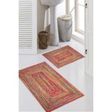 Rovigo Home Dijital Baskı 2'li Banyo Paspas Takımı RVG5-0651 100X60+60X50 cm - Pembe