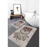 Rovigo Home Dijital Baskı 2'li Banyo Paspas Takımı RVG5-SM255 100X60+60X50 cm - Gri