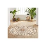 Rovigo Home Dijital Baskı Yıkanabilir Kaymaz Taban Oval Halı RVG7079 100x150cm