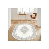 Rovigo Home Dijital Baskı Yıkanabilir Kaymaz Taban Oval Halı RVG7080 100x150cm