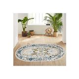 Rovigo Home Dijital Baskı Yıkanabilir Kaymaz Taban Oval Halı RVG7181 100x150cm