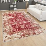 Rovigo Home Dijital Baskı Yıkanabilir Kaymaz Taban Salon Halısı RVG0252 - 160 x 120 cm - Kırmızı