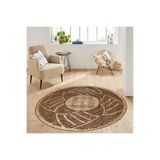 Rovigo Home Dijital Baskı Yıkanabilir Kaymaz Taban Yuvarlak Halı RVG7005 160x160cm
