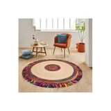 Rovigo Home Dijital Baskı Yıkanabilir Kaymaz Taban Yuvarlak Halı RVG7009 160x160cm