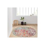 Rovigo Home Dijital Baskı Yıkanabilir Kaymaz Taban Yuvarlak Halı RVG7018 140x140cm