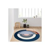 Rovigo Home Dijital Baskı Yıkanabilir Kaymaz Taban Yuvarlak Halı RVG7019 100x100cm