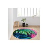 Rovigo Home Dijital Baskı Yıkanabilir Kaymaz Taban Yuvarlak Halı RVG7021 100x100cm