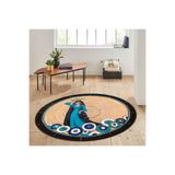 Rovigo Home Dijital Baskı Yıkanabilir Kaymaz Taban Yuvarlak Halı RVG7025 160x160cm