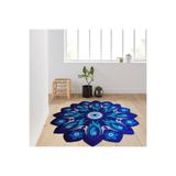 Rovigo Home Dijital Baskı Yıkanabilir Kaymaz Taban Yuvarlak Halı RVG7032 160x160cm