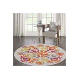 Rovigo Home Dijital Baskı Yıkanabilir Kaymaz Taban Yuvarlak Halı RVG7047 160x160cm