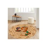 Rovigo Home Dijital Baskı Yıkanabilir Kaymaz Taban Yuvarlak Halı RVG7060-SD333 140x140cm