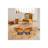 Rovigo Home Dijital Baskı Yıkanabilir Kaymaz Taban Yuvarlak Halı RVG7062-SD331 100x100cm