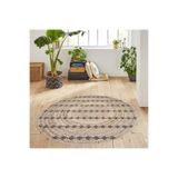 Rovigo Home Dijital Baskı Yıkanabilir Kaymaz Taban Yuvarlak Halı RVG7069-SD354 100x100cm