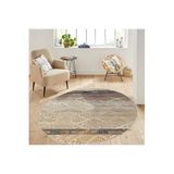 Rovigo Home Dijital Baskı Yıkanabilir Kaymaz Taban Yuvarlak Halı RVG7102 140x140cm