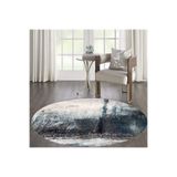 Rovigo Home Dijital Baskı Yıkanabilir Kaymaz Taban Yuvarlak Halı RVG7118 140x140cm
