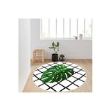 Rovigo Home Dijital Baskı Yıkanabilir Kaymaz Taban Yuvarlak Halı RVG7123 140x140cm