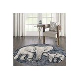 Rovigo Home Dijital Baskı Yıkanabilir Kaymaz Taban Yuvarlak Halı RVG7126 160x160cm