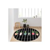 Rovigo Home Dijital Baskı Yıkanabilir Kaymaz Taban Yuvarlak Halı RVG7131 140x140cm